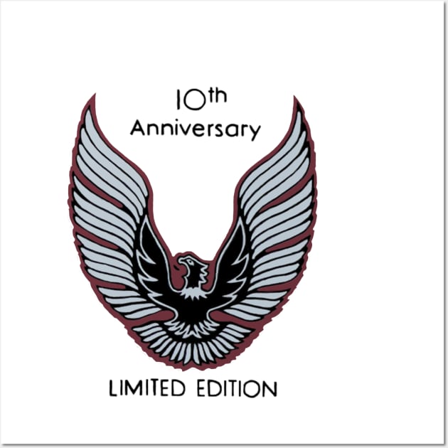 1979 10th Anniversary  Firebird Trans AM Logo Wall Art by Permages LLC